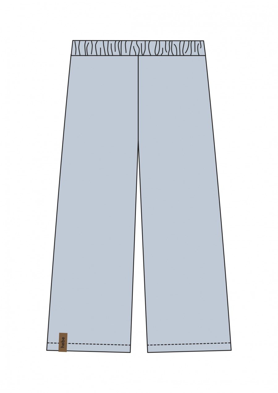 Wide pants linen light blue SS24379