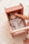 Wooden doll pram with textile LD7096