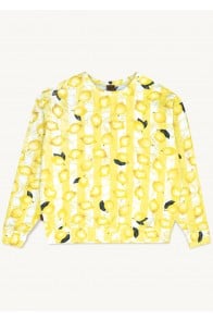 Sweater with allover lemon print for adult