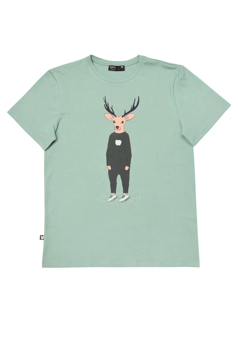 Top green with deer for male FW19178