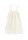 Dress cream white muslin with straps SS21093L