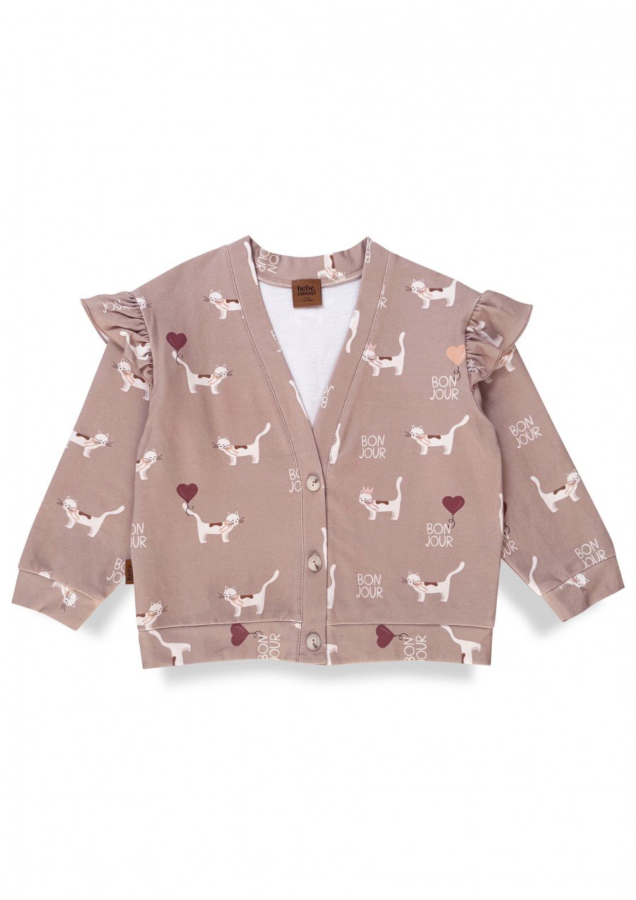 Jacket with all-over cat print 0064_F25110