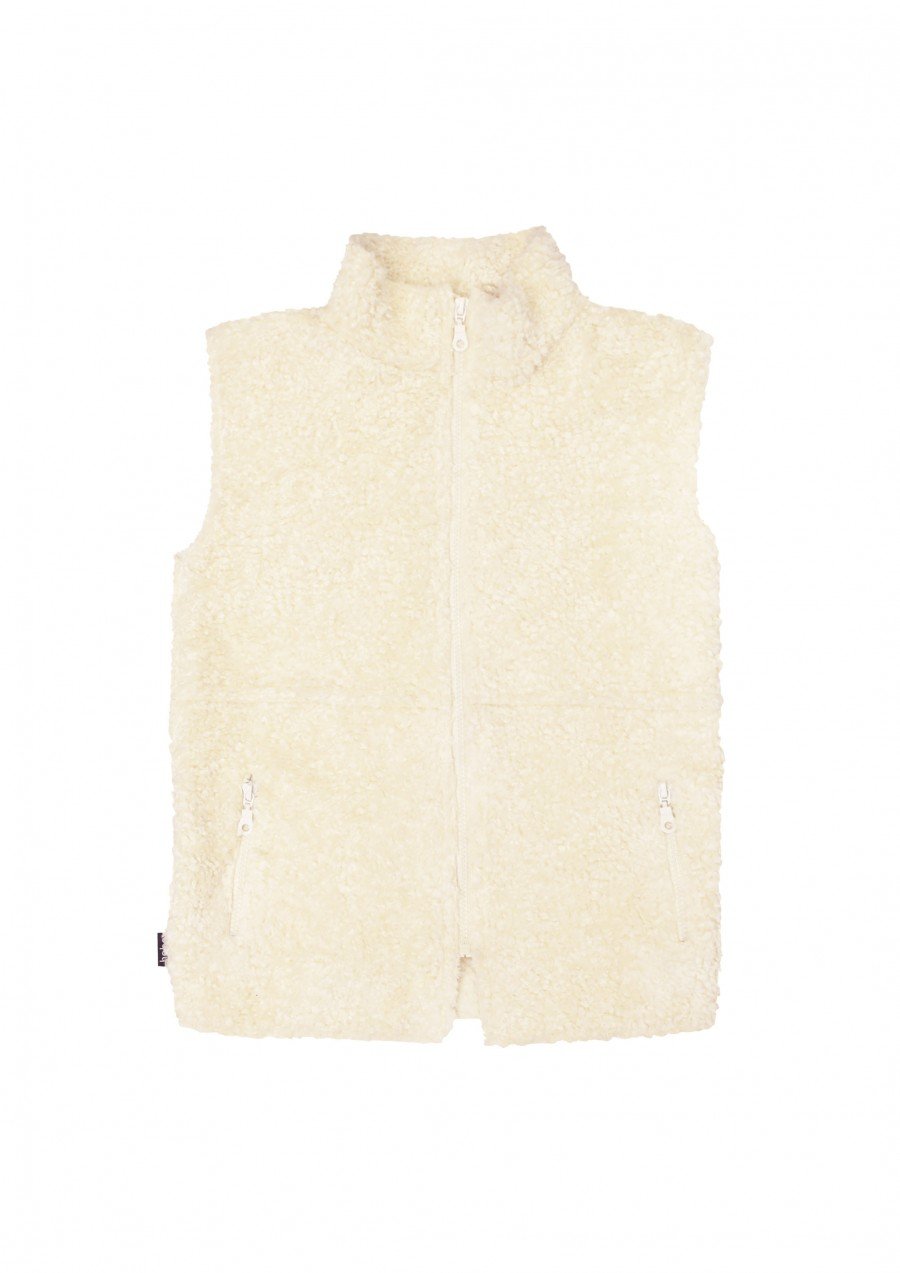 Warm faux fur outer vest white FW21450L