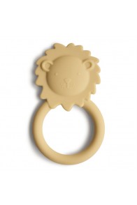 Mushie Teether - Lion - Soft Yellow