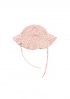 Sun hat with orange small floral print SS23082