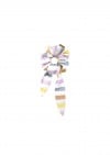 Scrunchy with bow and pastel stripes SS23181