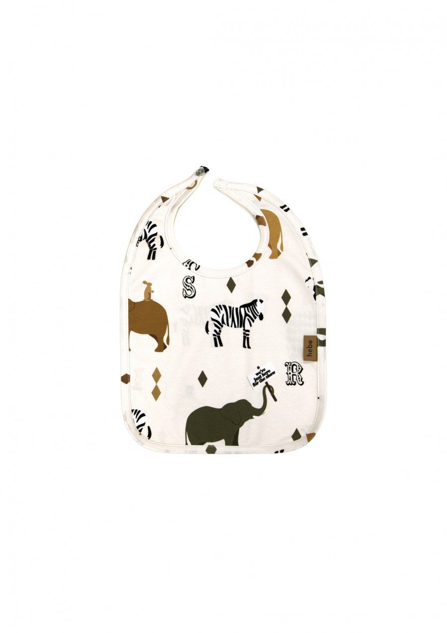 Baby bib with circus print FW23002