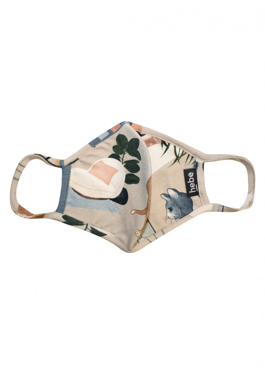 Face mask with beige print FW20252