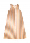 Dress with sandy brown stripes and buttons for female SS21245