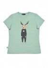 Top green with deer for female FW19179