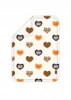 Blanket with overall big heart print FW24073