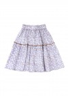 Skirt cotton violet with flowers print SS24200