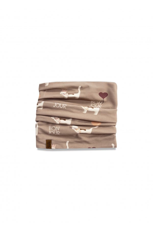 Scarf with all-over cat print 0173_F25101