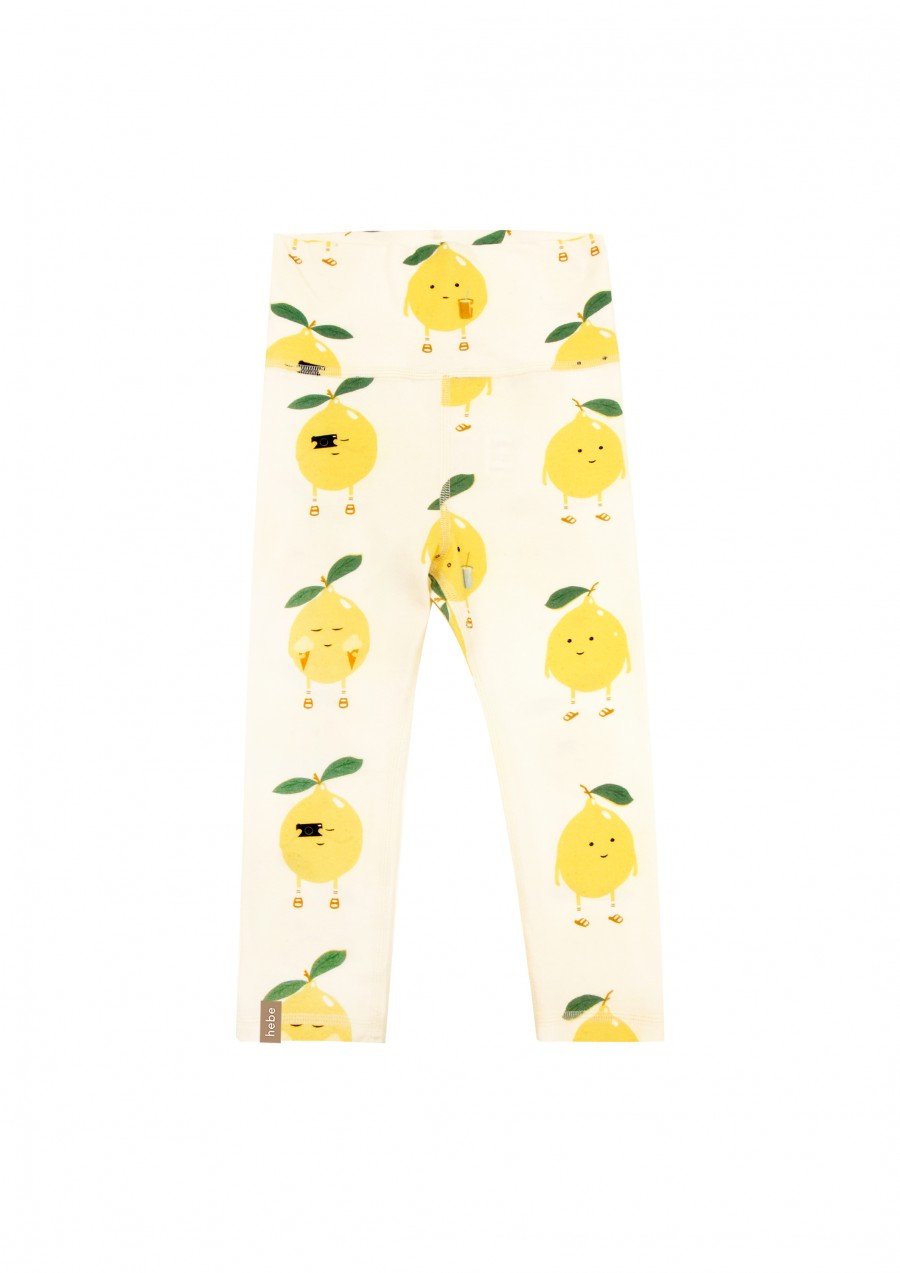 Leggings with high waist and lemons print SS23244