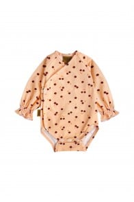 Wrap body with small cherries allover print