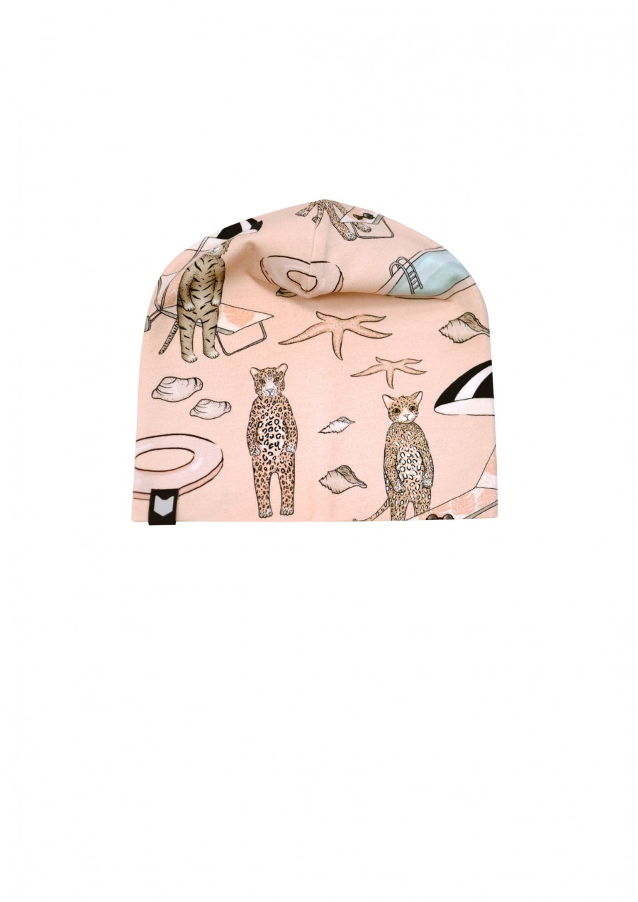 Hat with pink pool print SS20205