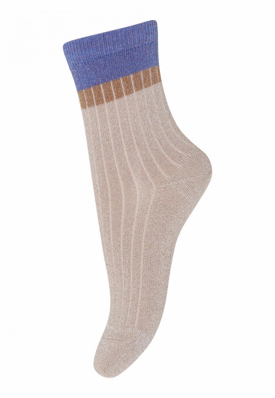 Norma glitter socks, aster purple 79191-0-1027