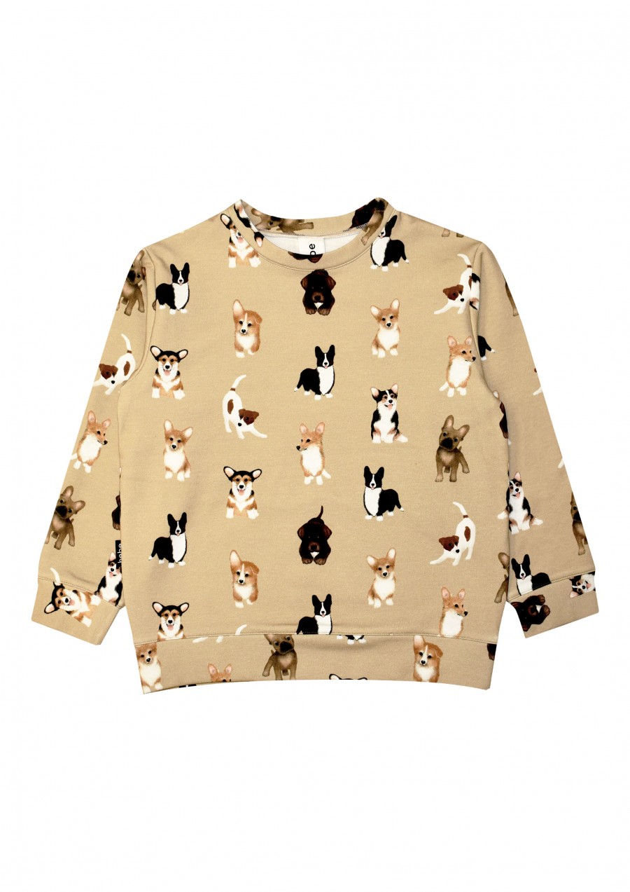 Warm sweater with dog friends print FW21312L