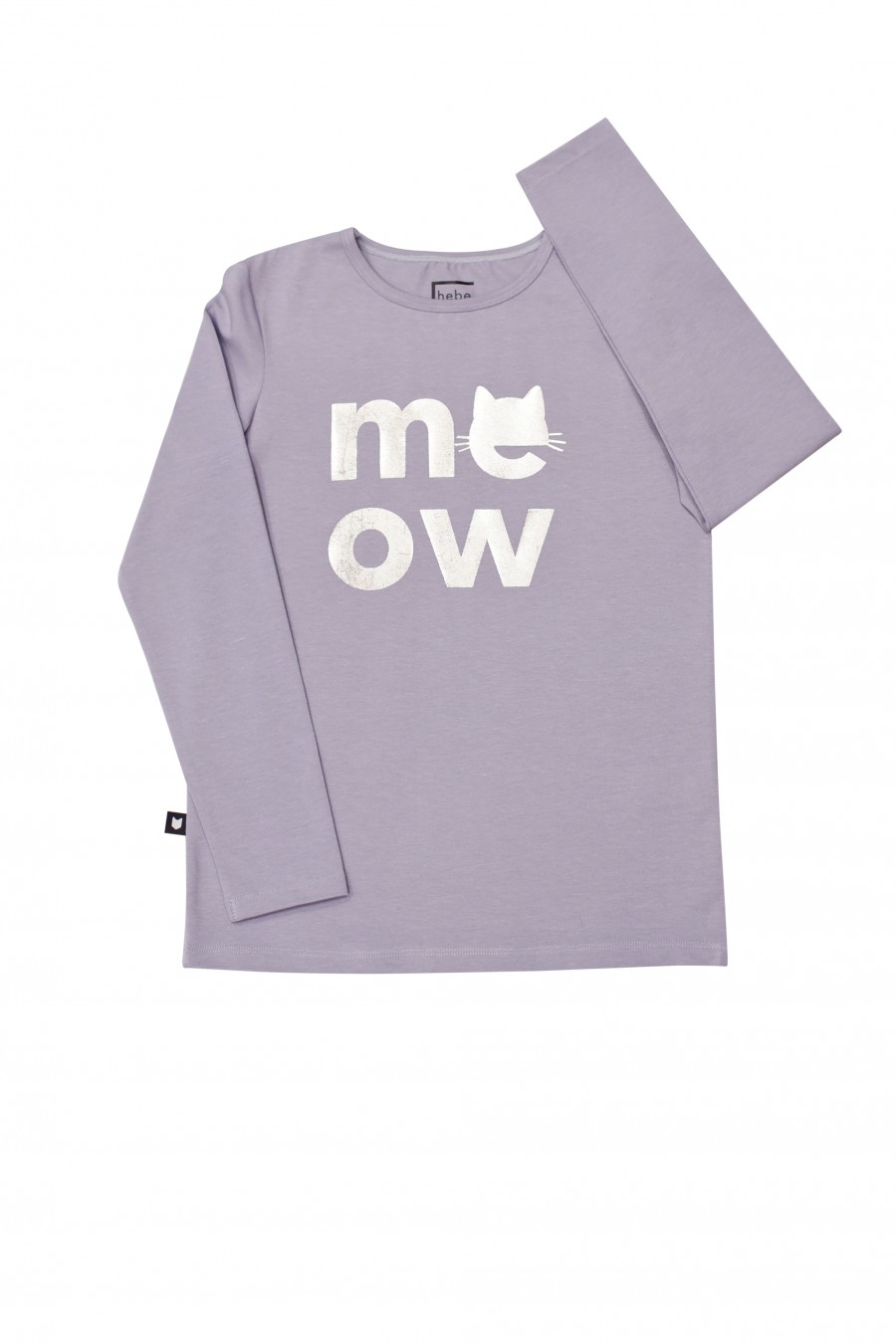 Lavander top with meow FW18004