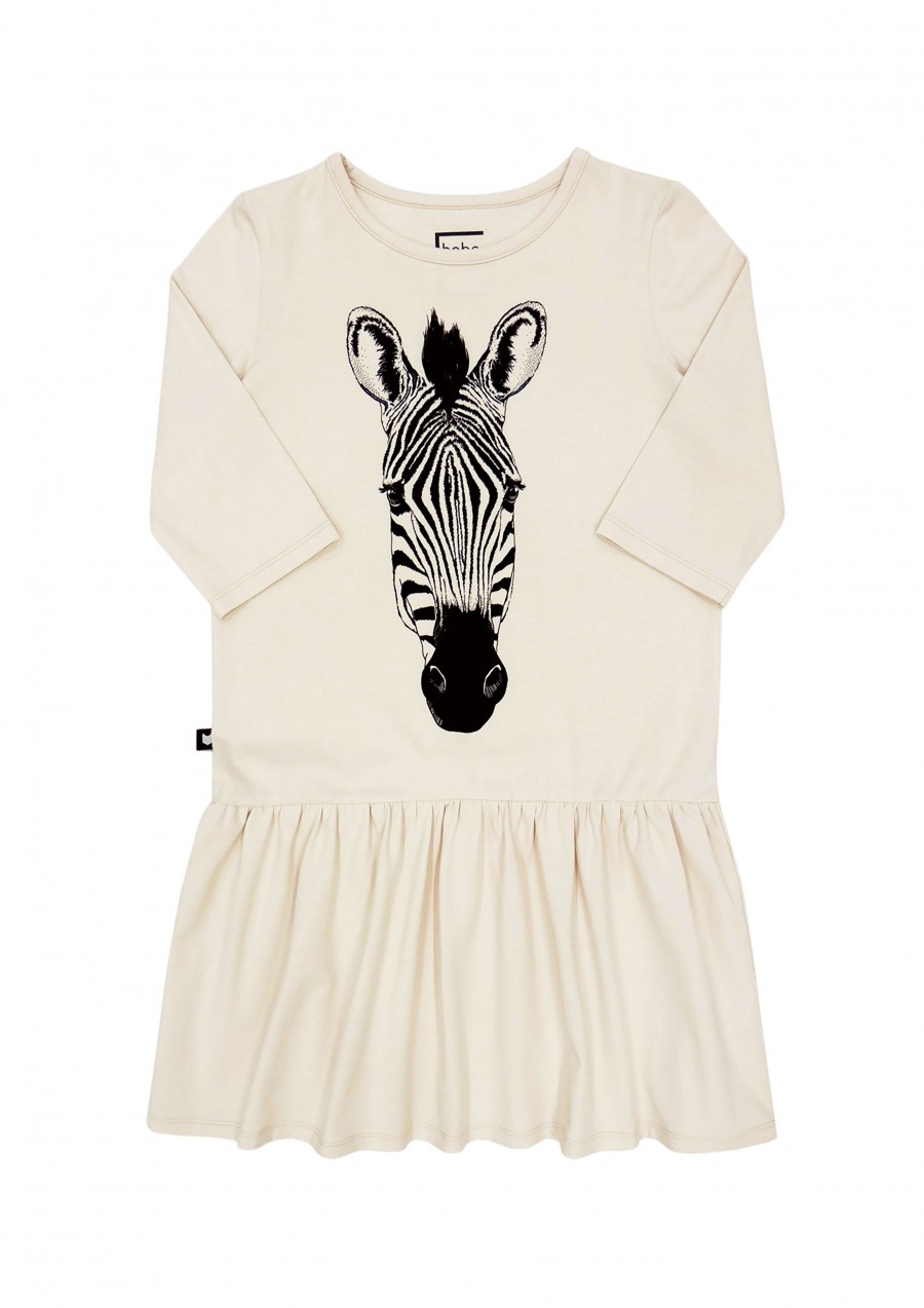 Beige dress with zebra SS180076