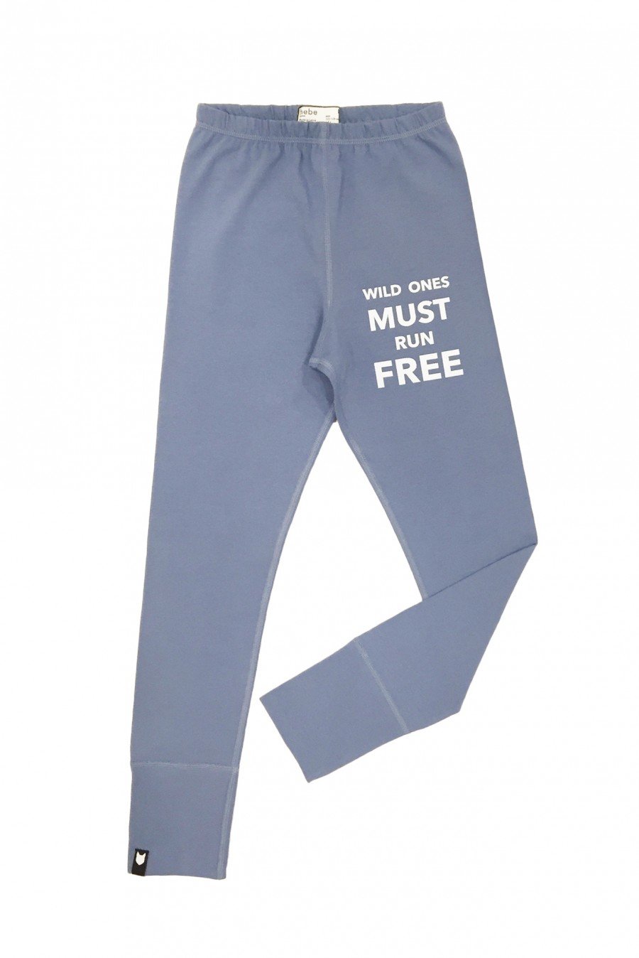 Blue leggings with quote ZLE1004