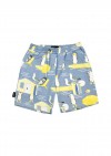 Warm shorts with blue animal print for boys SS21307L