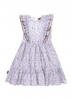 Dress cotton violet with flowers print SS24201