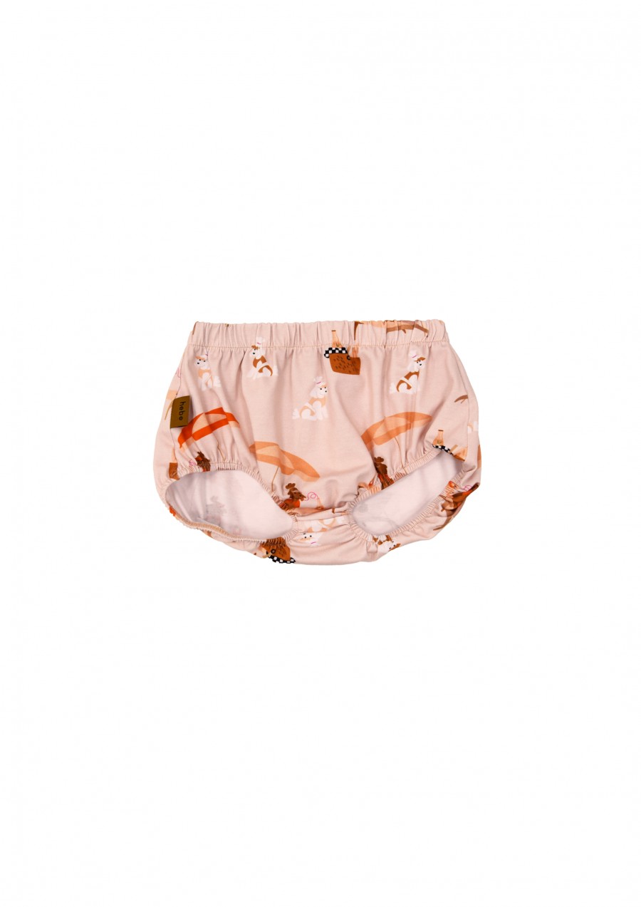 Bloomers pink with dog and umbrella print SS24181