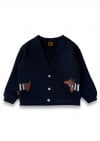 Jacket with dog placment print navy blue 0331_F25221