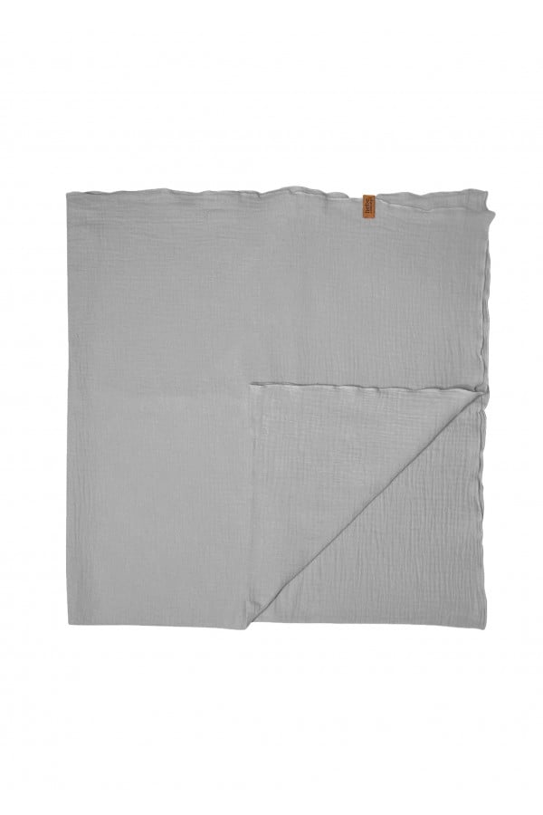 Muslin baby blanket with a hanger grey 0002_F25204