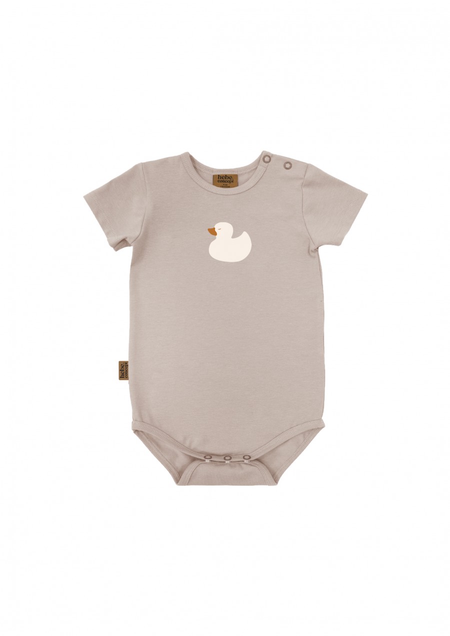 Baby body atmosphere short sleeves with duck print AY24143