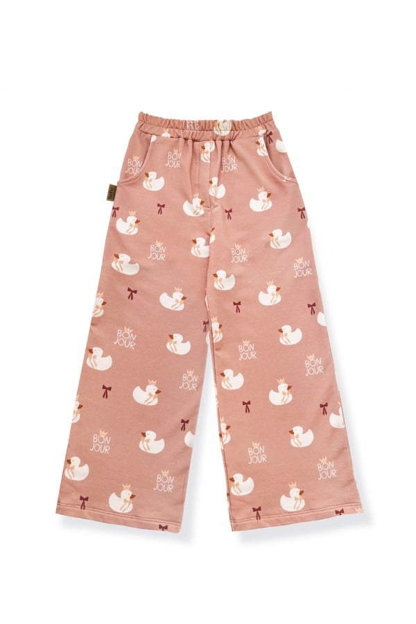 Pants with all-over duck print 0145_F25160