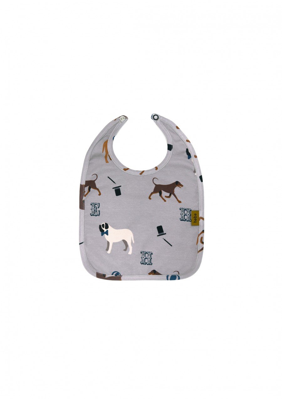 Baby bib with dog print FW23197