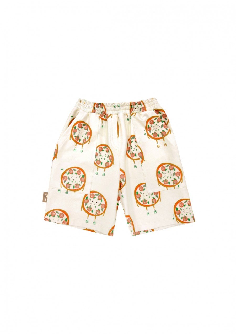 Warm shorts with pizza print SS23068L