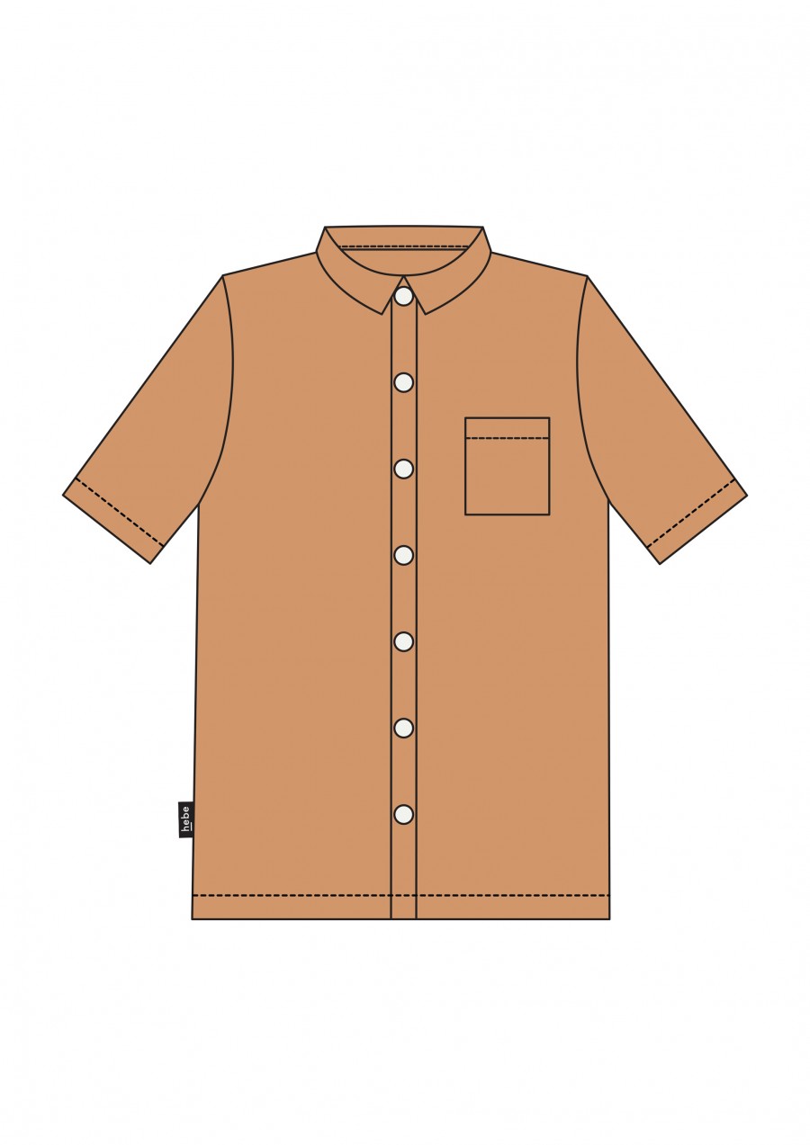 Shirt light brown muslin SS21172L