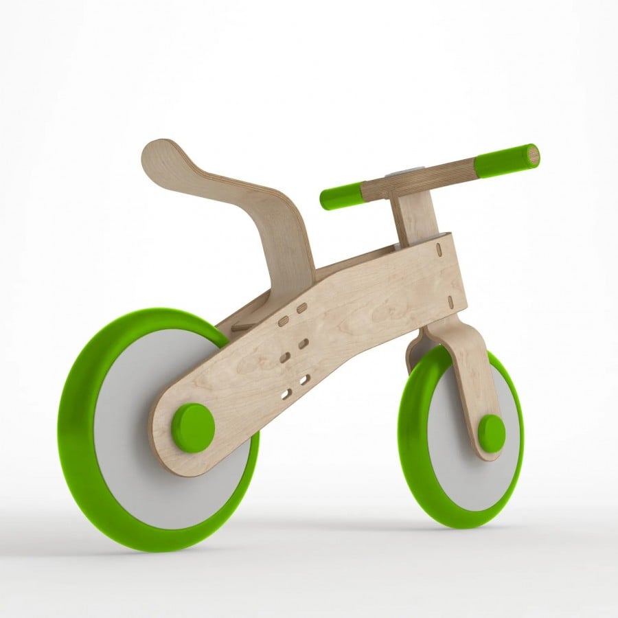 Choppy wooden balance bike green STUM02