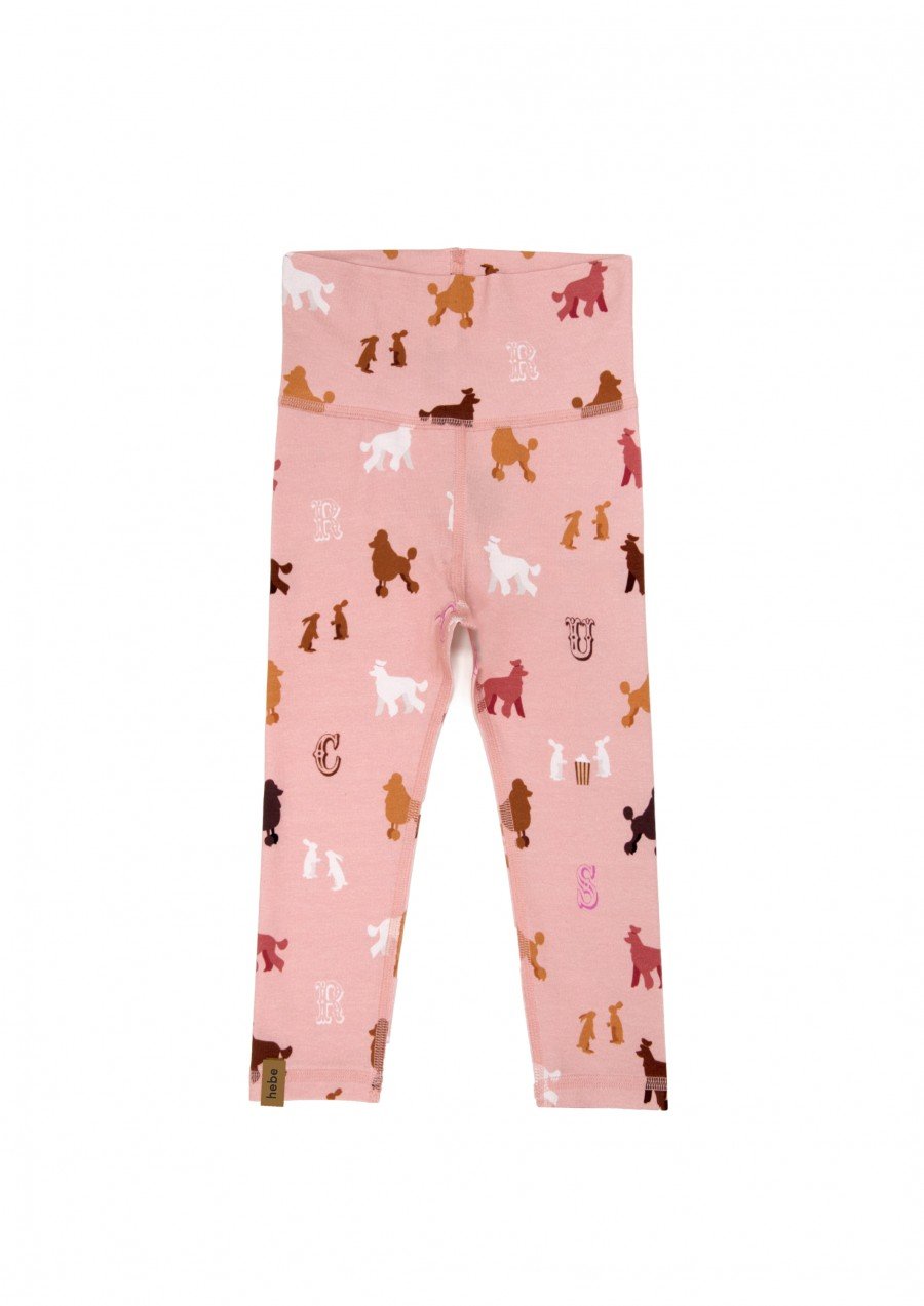 Leggings with high waist and poodle print FW23097