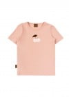 Kids top pink short sleeves with cherry print AY24020