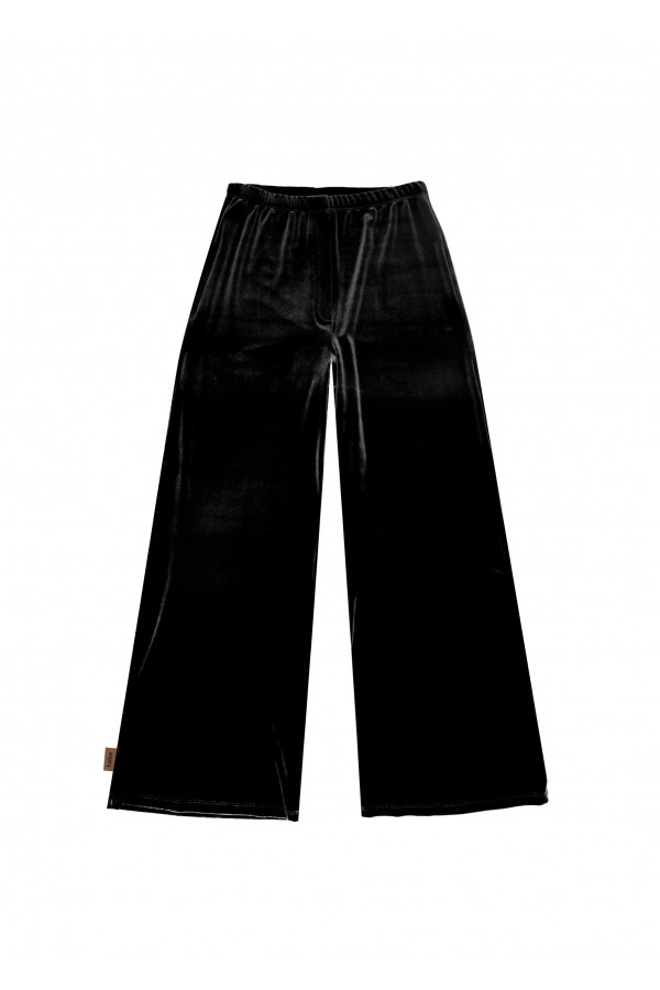 Pants black velvet FW23278