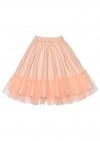 Skirt with coral stripes and tulle frill SS20206L