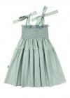 Dress mint plumetis with straps SS23300