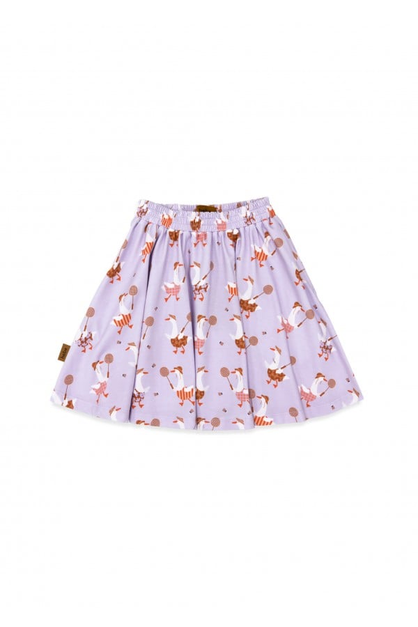 Skirt violet with goose print SS24136