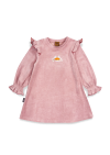 Pink velvet dress with wings and embroidered Tuta's fox 0395_TUT004