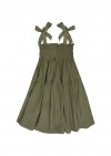 Dress dotted khaki with straps SS21083L