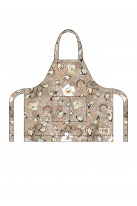 Apron with oyster allover print