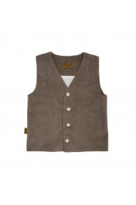 Vest taupe corduroy