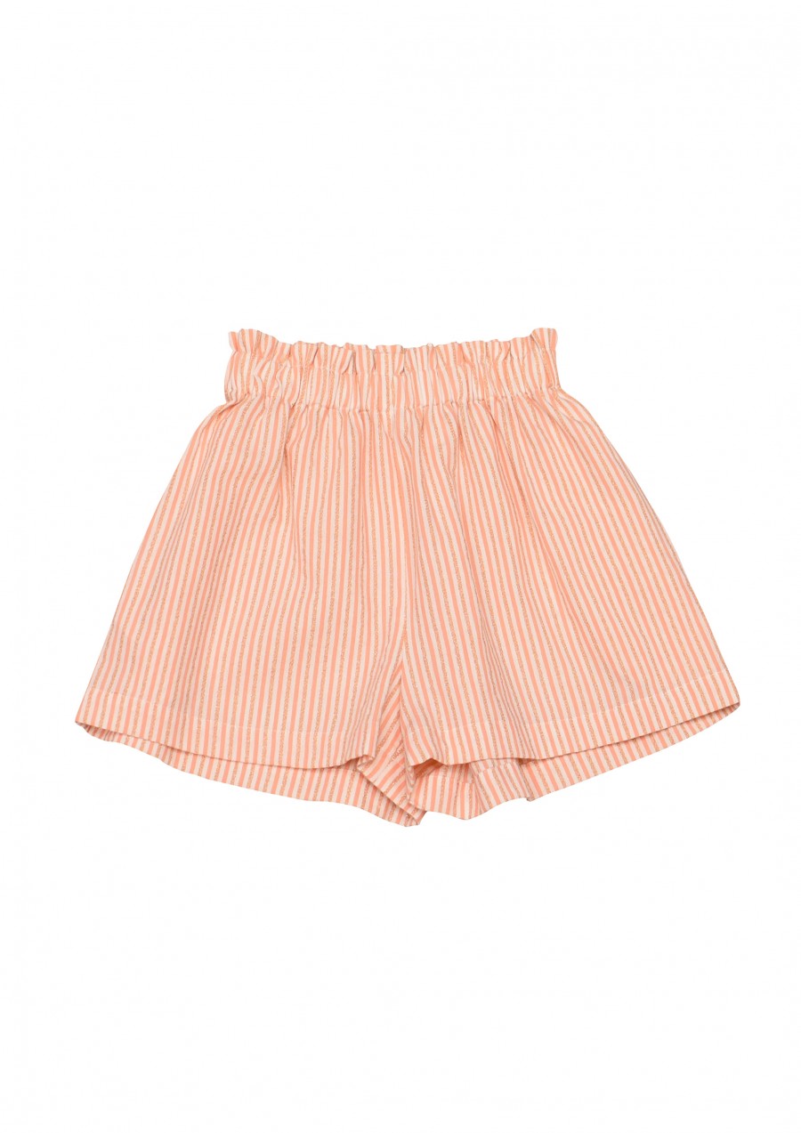 Shorts with coral stripes for girls SS20153L