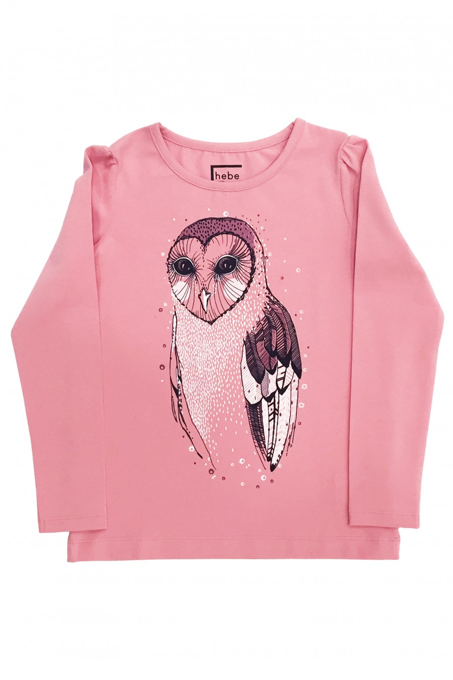 Pink top with owl MTO0009
