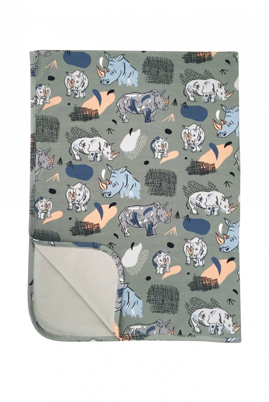 Blanket with rhinoceroses AKS0002