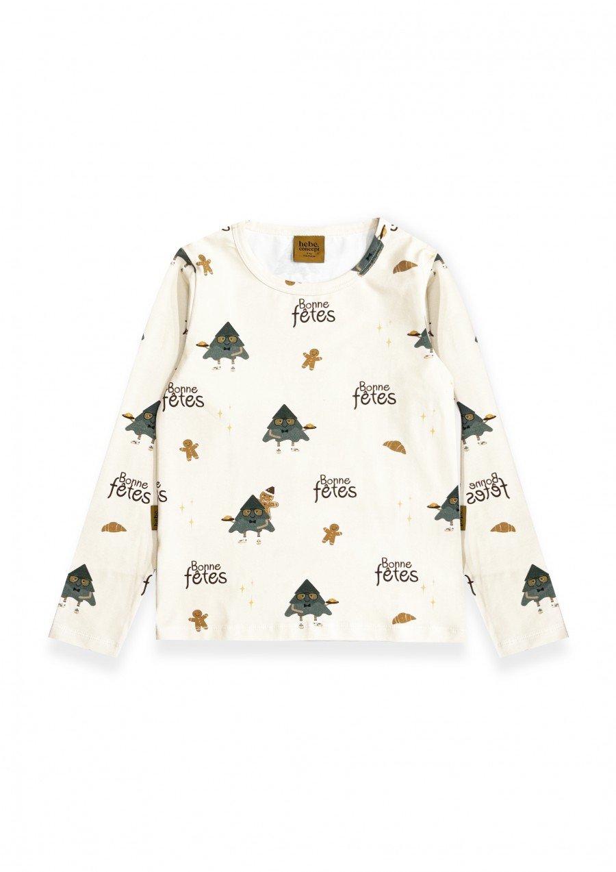 Top with all-over festive print 0108_F25249